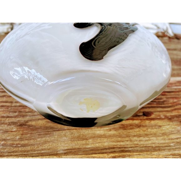 Vintage Fused Glass Modernist Vase with Bonsai Tree - Picture 9 of 9